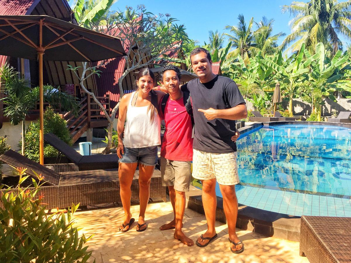 Island Beach Bungalow Gili Trawangan Bagian luar foto